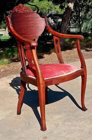 Antique Victorian Mahogany Armchair
