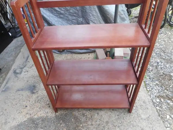 3 Shelf All Wood Bookshelf