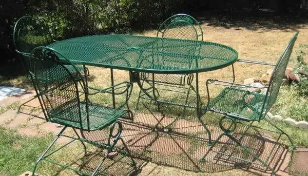 Wrought iron patio set