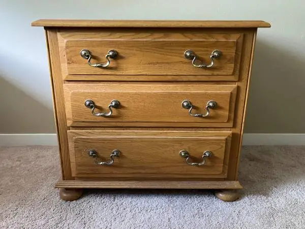 Ethan Allen Small Chest of Drawers Dresser Solid Oak