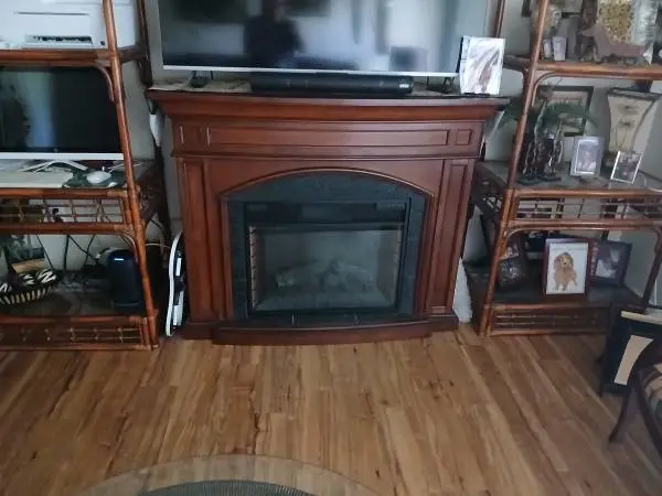 Beautiful Dark Wood Electric Fireplace