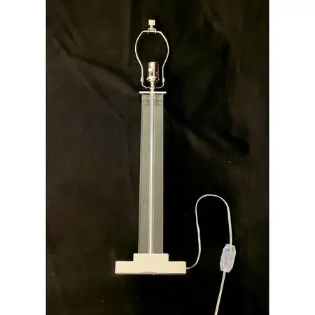 Pottery Barn Crystal Glass Column Tall Table Lamp