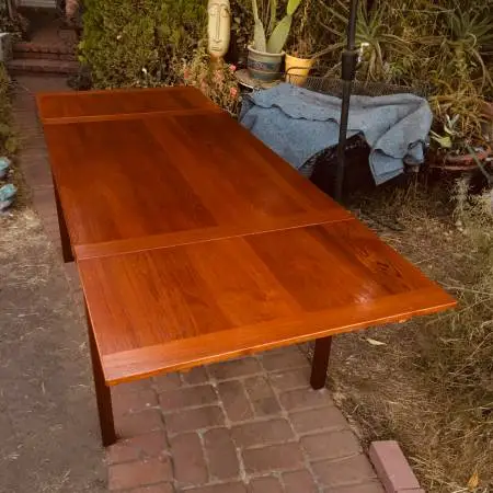 Super clean Vintage teak Danish Modern MCM expansion Dining Table NICE