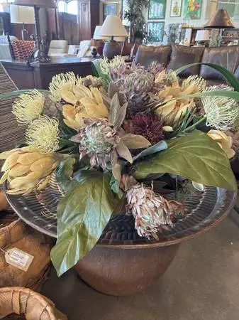 Mirage Collection Floral Arrangement In Metal Stand- 36X36X20H