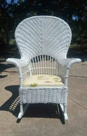 Vintage Childs Victorian Wicker Rocker
