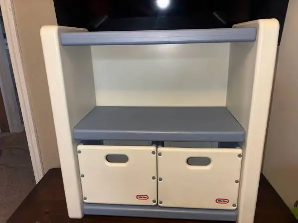 Vintage Little tikes shelf with cubbys/storage
