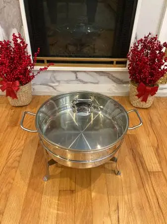 Norpro 18/10 Stainless Steel Chafing Dish w/ Glass Lid Made in USA