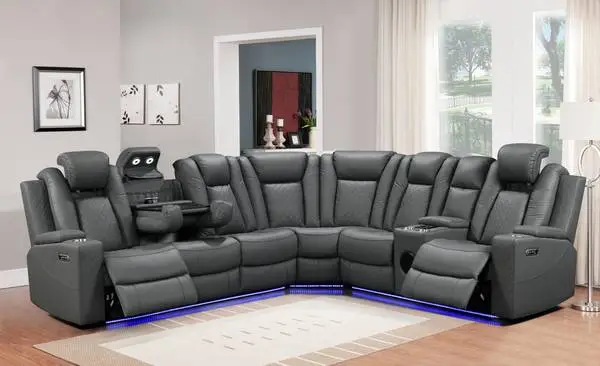 Grey Transformer 3 Piece Power Sectional