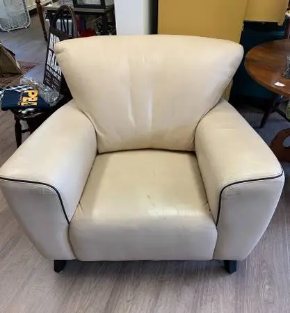 Mid-Century Style Leather Club Chair