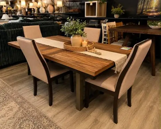 Walnut Dining Table With 4 Chairs