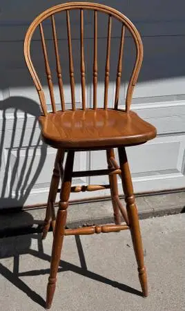 Miles Pond Solid Wood Windsor Counter and Bar Stool with Swivel