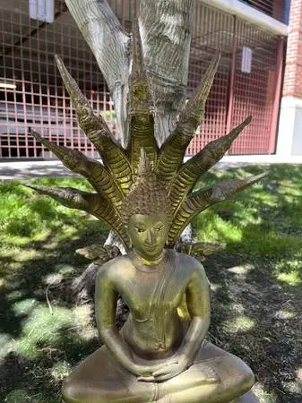 Buddha(large brass) mid 20th cent, 22.5 tall