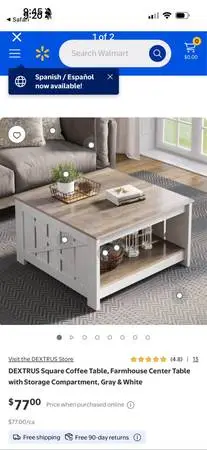 New Coffee Table In Box