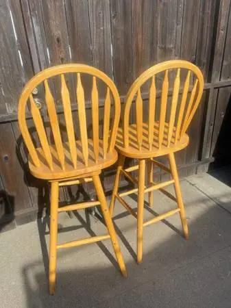 Wood bar chairs