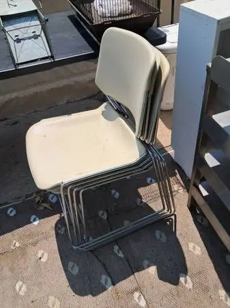 Vintage MCM Steelcase Max Stacker Chairs Set of 4