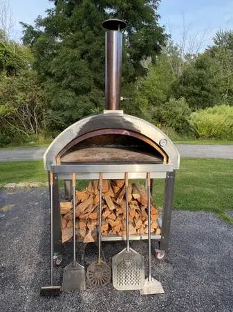 La Piazza Grosso 53” Wood-Fired Pizza Oven w/ Stand + 5 Tools