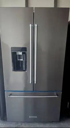 Refrigerator KitchenAid With Wooden Shelves