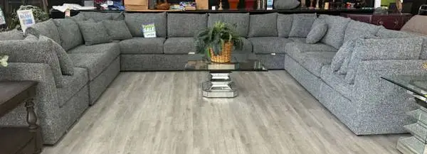 HUGE Oversized Grey Fabric Sectional