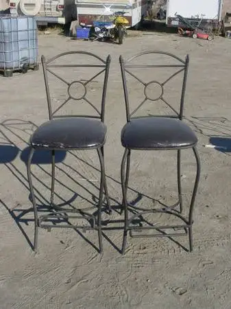 2 matching barstools metal frame