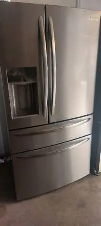 Frigidaire Refrigerator Stainless 4 Door Counter Deep.