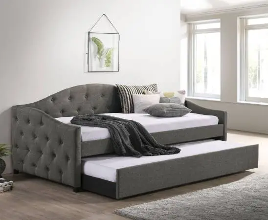 Twin Grey Daybed With Trundle