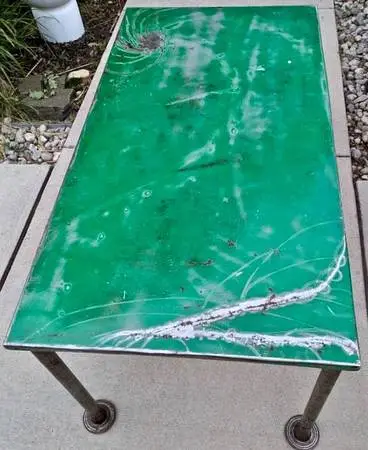 Industrial style TABLE carefully handmade by a welder! VERY UNIQUE!