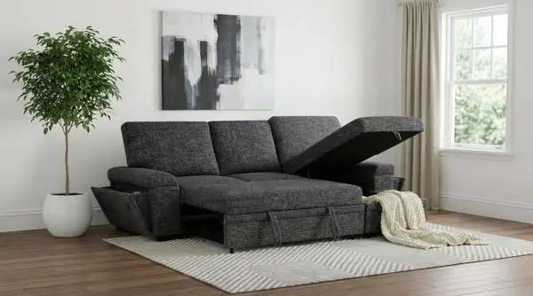 Sleeper Sectional with Speaker and Storage Chaise