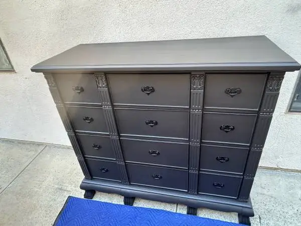 AMAZING 12 DRAWER MAHOGANY CLAW FOOT DRESSER CAN DELIVER LOCAL IF NEEDED