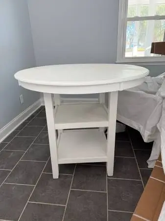 Counter Height TALL Table 42” Round (Real wood / Painted) — TABLE ONLY