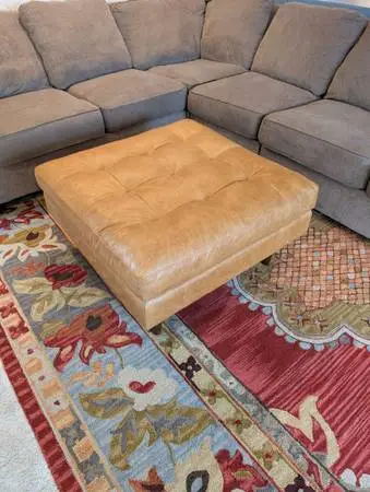 Leather Ottoman