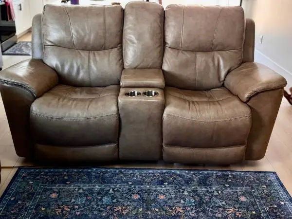 Brown Leather electrical Reclining Sofa and Loveseat Set