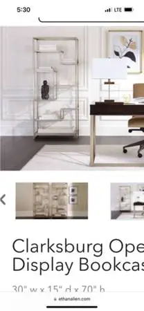 Ethan Allen Clarksburg Open Modular Display Bookcase