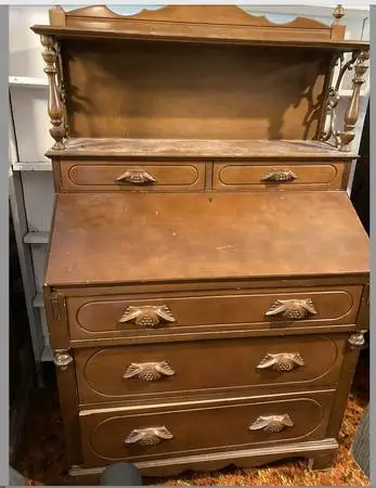 DESK furniture Wood Upright Vintage Quality Furniture
