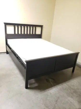 IKEA Queen Size HEMNES Bed Frame and Memory Foam Mattress-Delivery