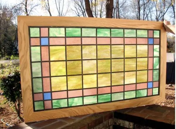 WINDOW Antique Glass Stained Original 100 years RARE Gorgeous