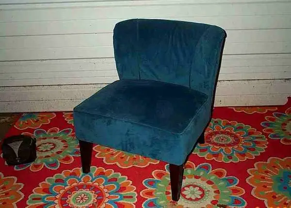 CHAIR Living Room Furniture Blue Accent Cushioned World Market