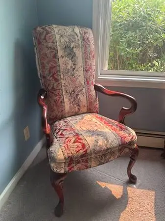 Vintage Armchair - Gooseneck style, mahogany