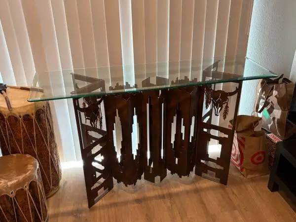 Southwest Style Metal Art Table