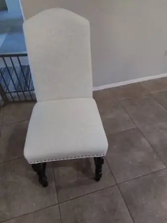 Linen dining chairs