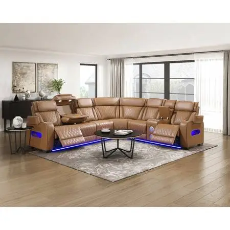 3 Piece Power Reclining Sectional With Power Headrests