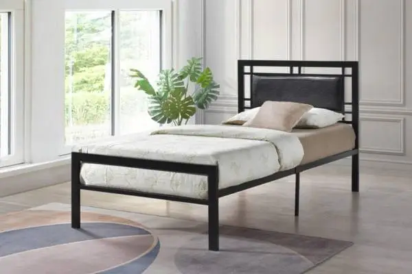 BRAND NEW TWIN SIZE PLATFORM BED WITH PLUSH MATTRESS (FREE DELIVERY)