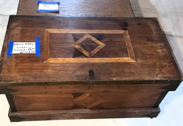 HANDMADE CHEST  WITH INLAID TOP & FRONT
