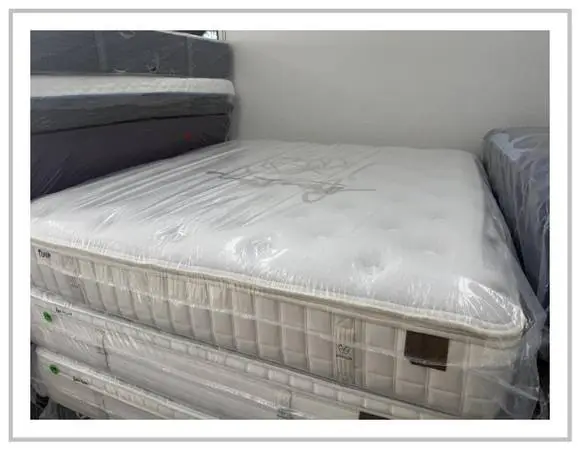 California King Koil Natural Collection Eurotop Mattress & Boxes Bed
