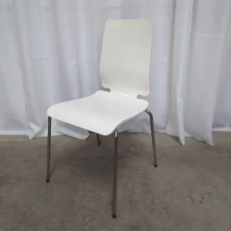Vintage 90s IKEA Gilbert Stackable Formed Plywood Dining Chair White