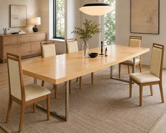 Amazing extra long table - solid maple - for dining or conference