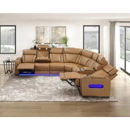 3 Piece Power Reclining Sectional With Power Headrests