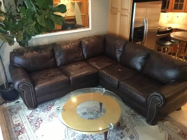 Brown Leather Couch L Shaped