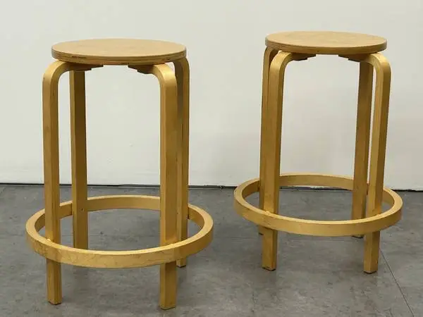 Alvar Aalto Style Counter Stool 2 Bentwood Stackable Stools $385