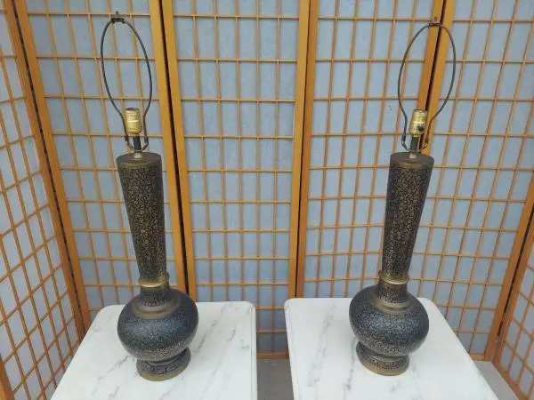 Vintage Pair of Middle Eastern Lamps.