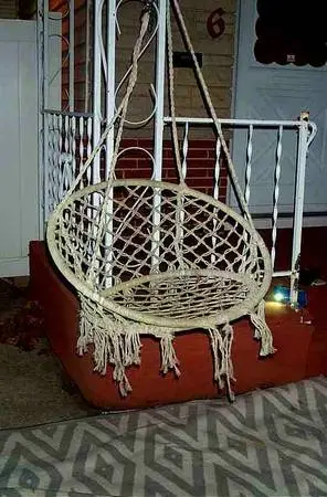 HANGING CHAIR Macrame Rope Yard Patio Seat Hammock Island Furniture